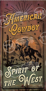 American Cowboy - 14.5" x 30" Rectangle Artwork Medium