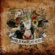 "Home is Where My Herd is" Square Artwork