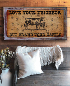 Brand Your Cattle (Angus) - 14.5" x 30" Rectangle Artwork Medium