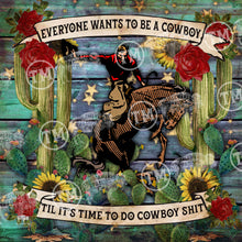 "Cowboy Shit" -Square Framed Artwork