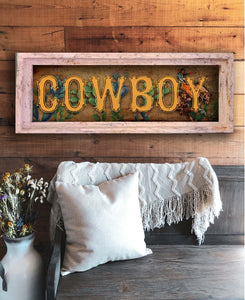 "Cowboy"- Small 11"x 28" Rectangle Artwork