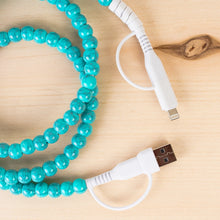 4-in-1 Beaded Charging Cable - Turquoise