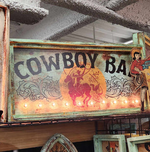 Cowboy Bar - 18"x36" Lighted Artwork