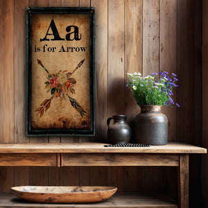 A is for Arrow  - 18" x 36" Large Rectangle Artwork