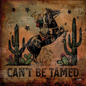 Can't be Tamed Cowgirl - Square Framed Artwork