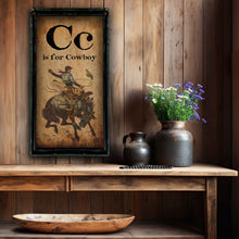 C is for Cowboy - 18" x 36" Large Rectangle Artwork