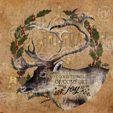 Comfort and Joy Reindeer - Circle Artwork