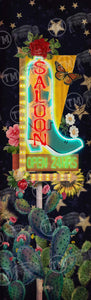 Boot Saloon - Small 11"x 28" Rectangle Artwork Medium