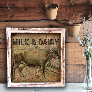 Dairy - Square Framed Artwork