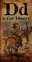 D is for Desert - 18" x 36" Large Rectangle Artwork