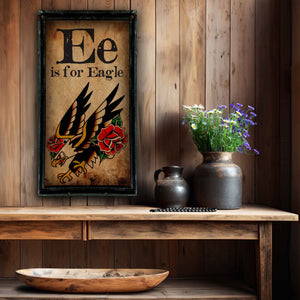 E is for Eagle - 18" x 36" Large Rectangle Artwork