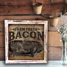 Farm Fresh Bacon - Square Framed Artwork