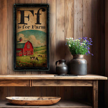 F is for Farm - 18" x 36" Large Rectangle Artwork