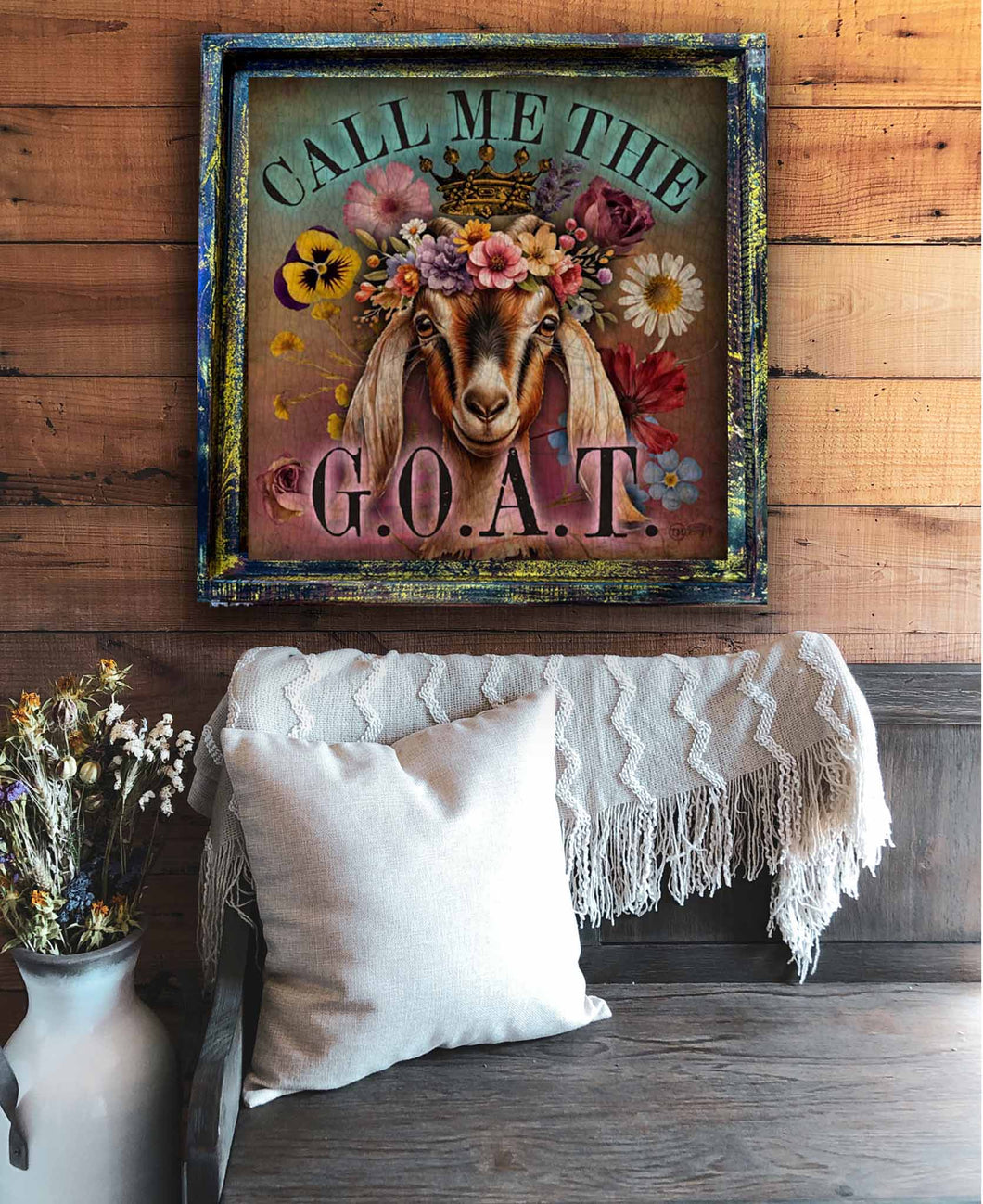 Goat - Square Framed Artwork