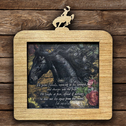 He Laughs at Fear - Mini Frame