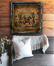 Hells Coming -Square Framed Artwork
