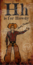 H is for Howdy - 18" x 36" Large Rectangle Artwork