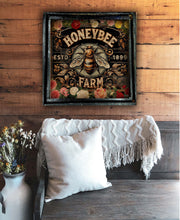 Honeybee Farm - Square Framed Artwork