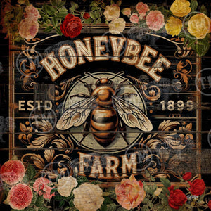 Honeybee Farm - Square Framed Artwork