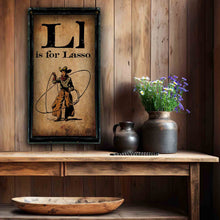 L is for Lasso - 18" x 36" Rectangle Artwork