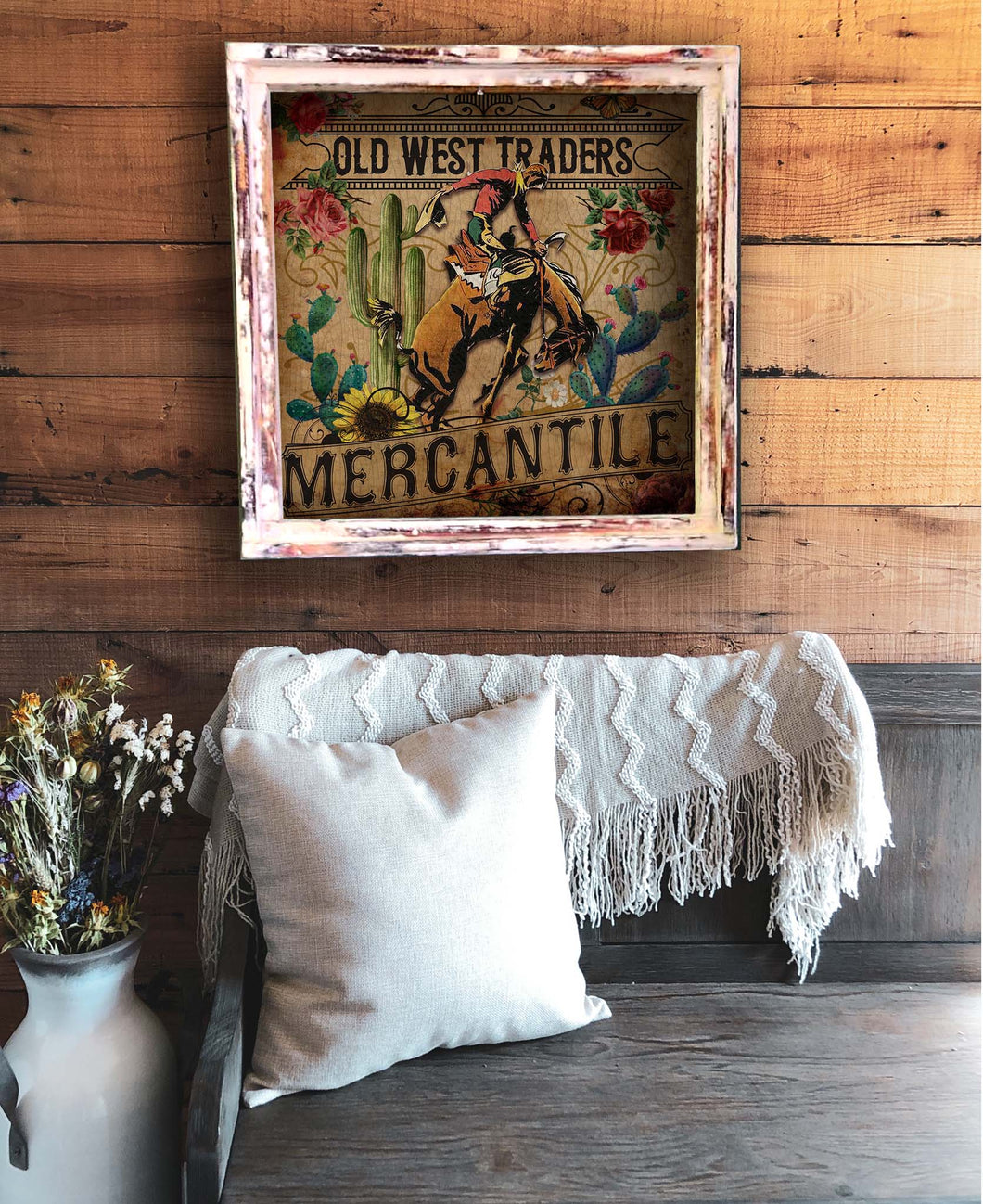 Old West Traders Mercantile,  Square Artwork,