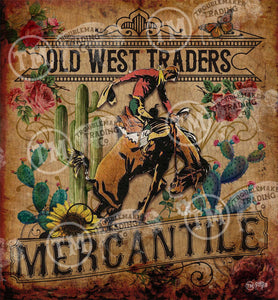 Old West Traders Mercantile,  Square Artwork,