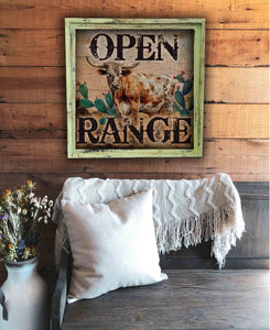 Open Range - Square Framed Artwork