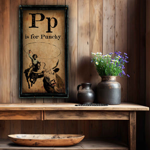 P is for Punchy - 18" x 36" Rectangle Artwork