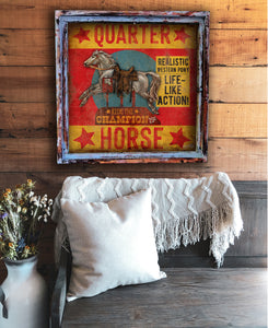 "Quarter Horse" Square Framed Canvas