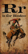 R is for Rodeo - 18" x 36" Rectangle Artwork