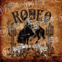 Rodeo/Ride 'Em Cowboy -  Square Artwork