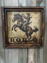 Rustic Rodeo Sign- 24" Square Canvas