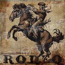 Rustic Rodeo Sign- 24" Square Canvas
