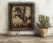 Rustic Rodeo Sign- 24" Square Canvas