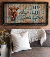 Gate Open - 18" x 36" Large Rectangle Artwork