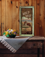 Wild West with Scrolls - 18" x 36" Large Rectangle Artwork