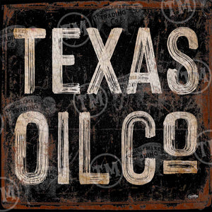 Texas Oil Company Square Framed Canvas