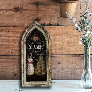 Tis the Season Snowman - 10" x 23" Arch Artwork Small