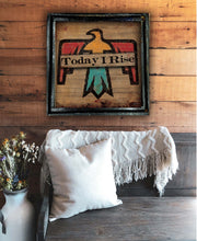 Today I Rise Thunderbird Distressed - Square Framed Artwork