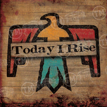 Today I Rise Thunderbird Distressed - Square Framed Artwork