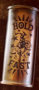 Silver Metal Bic Lighter Case "Hold Fast"