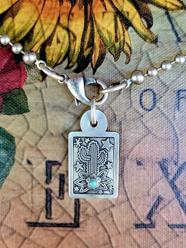 Cactus - Sterling Silver Pendant Necklace