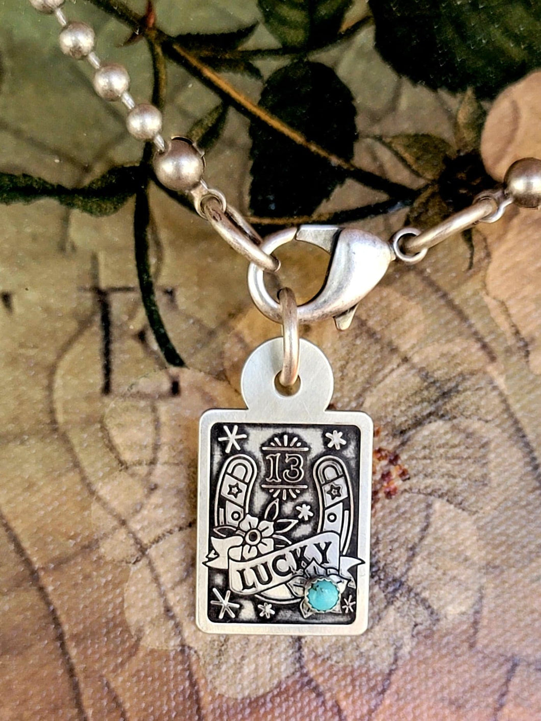 Lucky Horseshoe - Sterling Silver Pendant Necklace