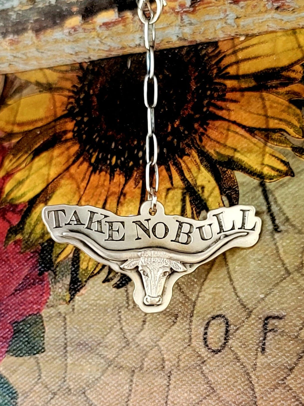 Take No Bull - Sterling Longhorn Necklace