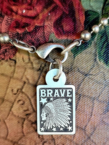 Brave - Sterling Silver Pendant Necklace