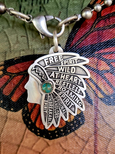 Chief with Words- Sterling Necklace