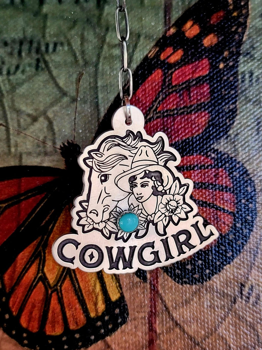 Cowgirl with Turquoise - Sterling Necklace