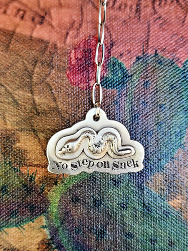 No Step on Snek- Sterling Necklace