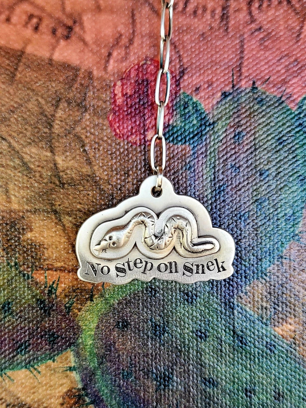 No Step on Snek- Sterling Necklace