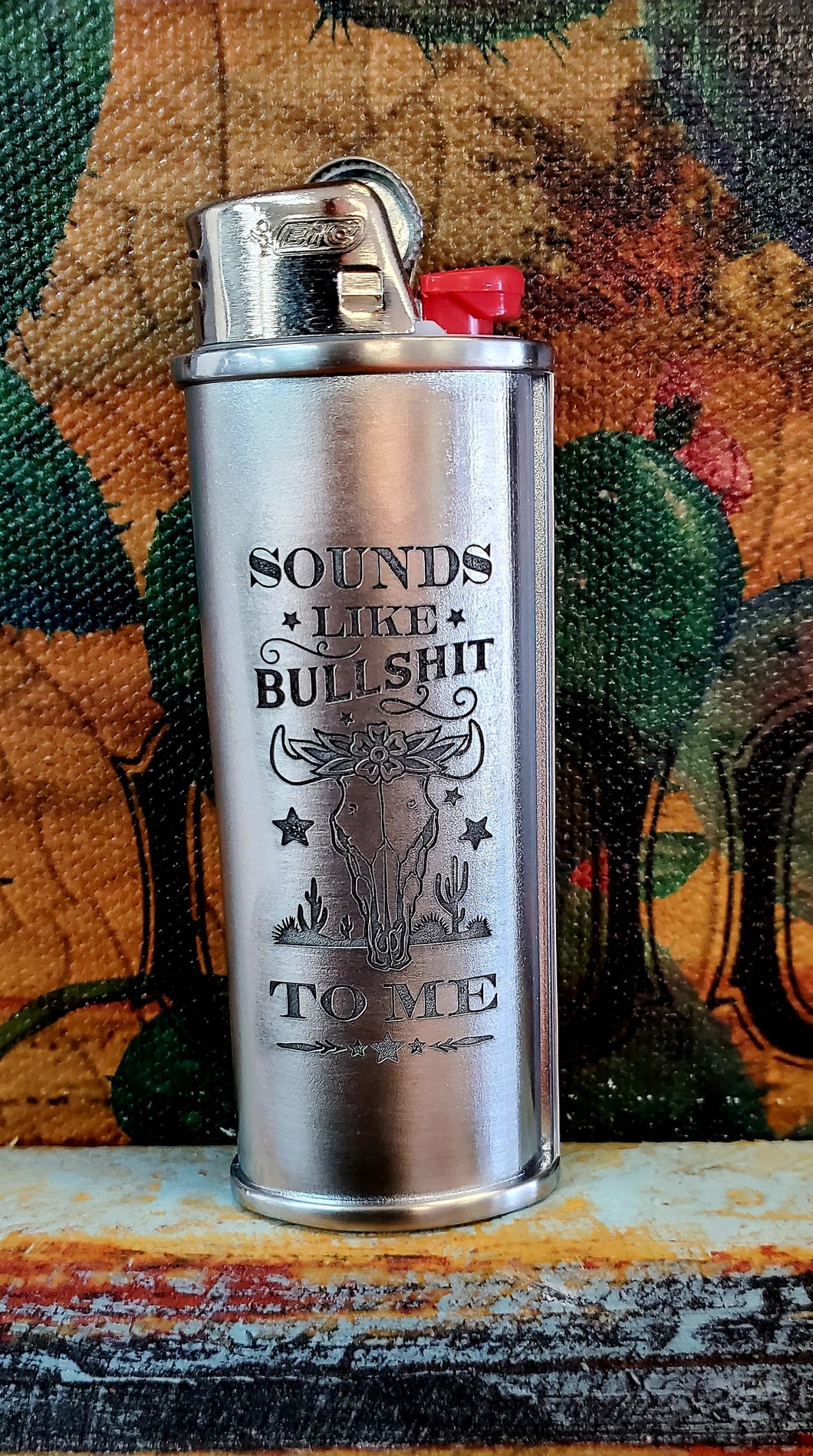 Silver Metal Bic Lighter Case 